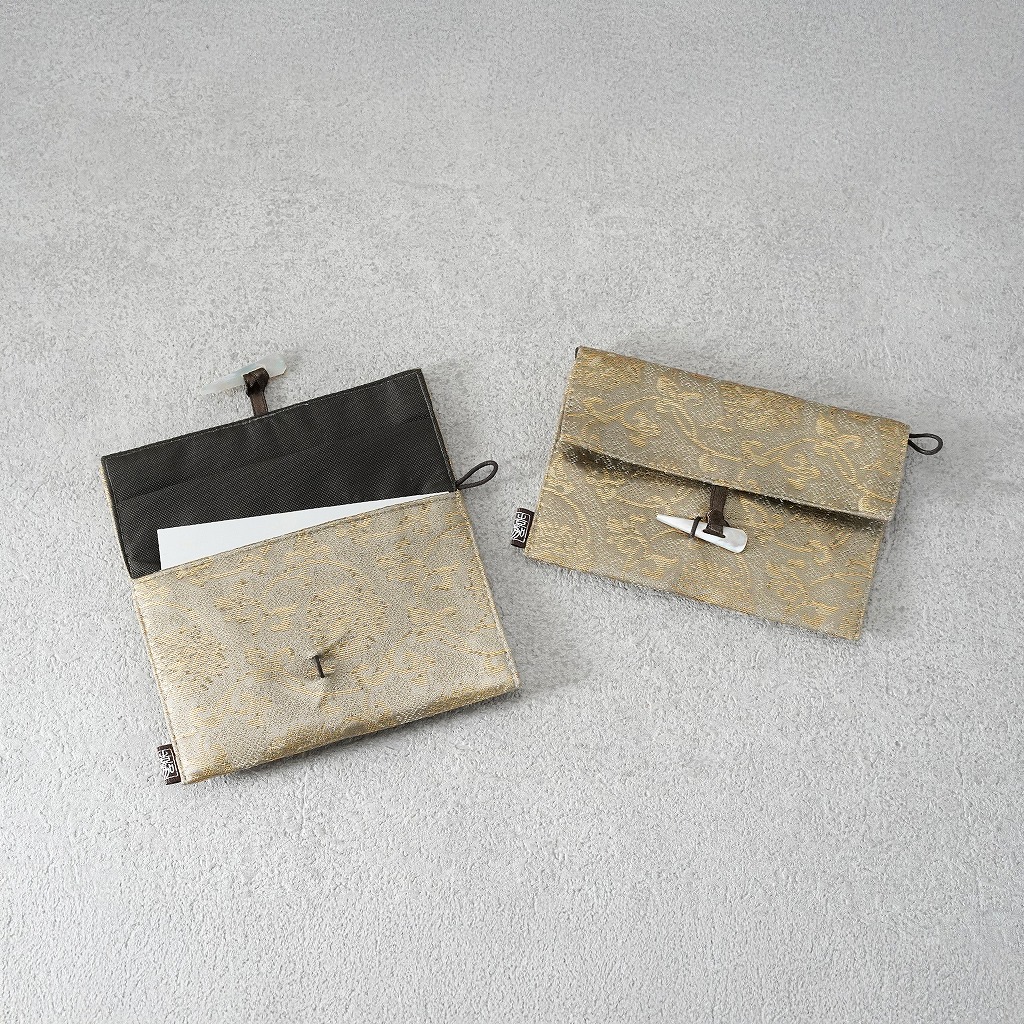 小茶巾入れ 22　牡丹唐草　ゴールドの画像