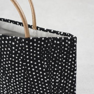 茶礼袋108　変わり水玉　黒白の画像