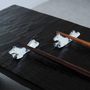 左馬箸置　齋藤理作　5個セットの画像