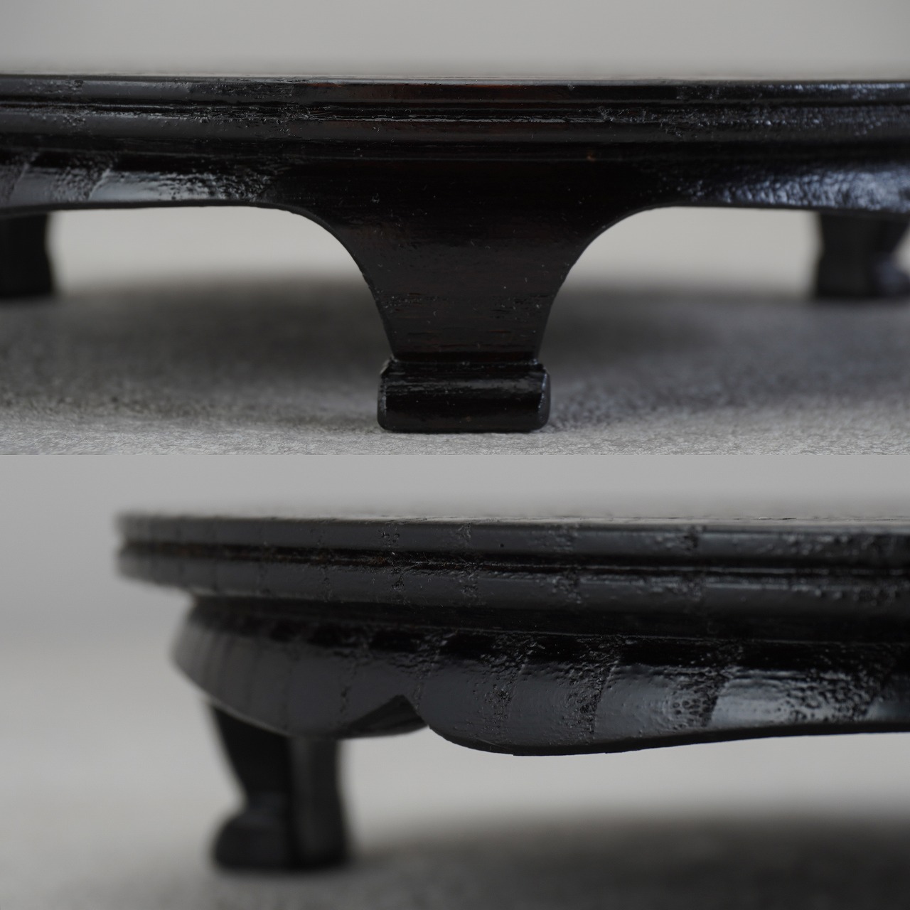 沢栗三つ足盤　6寸（18cm）の画像