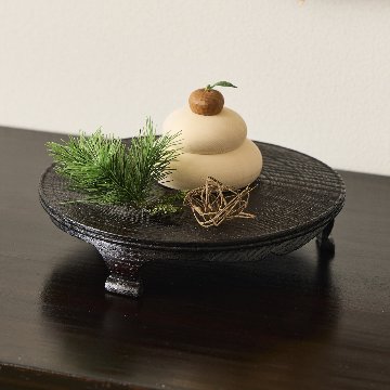 沢栗三つ足盤　6寸（18cm）の画像