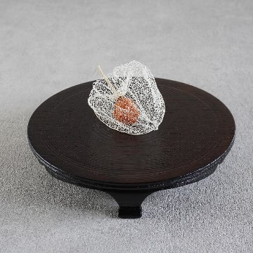 沢栗三つ足盤　6寸（18cm）の画像