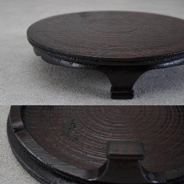 沢栗三つ足盤　6寸（18cm）の画像