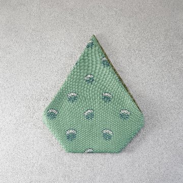 茶碗袋S80　麻×綿　ライムの画像