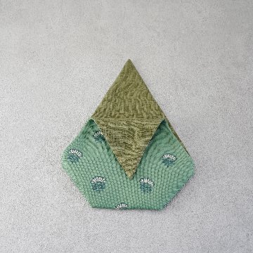 茶碗袋S80　麻×綿　ライムの画像