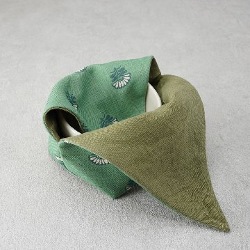 茶碗袋S80　麻×綿　ライムの画像