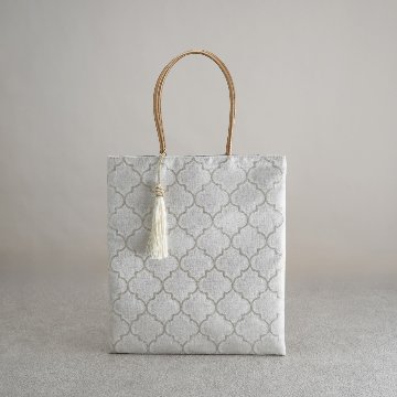 縦長茶礼袋111　モロッカン　グレージュ（白）の画像