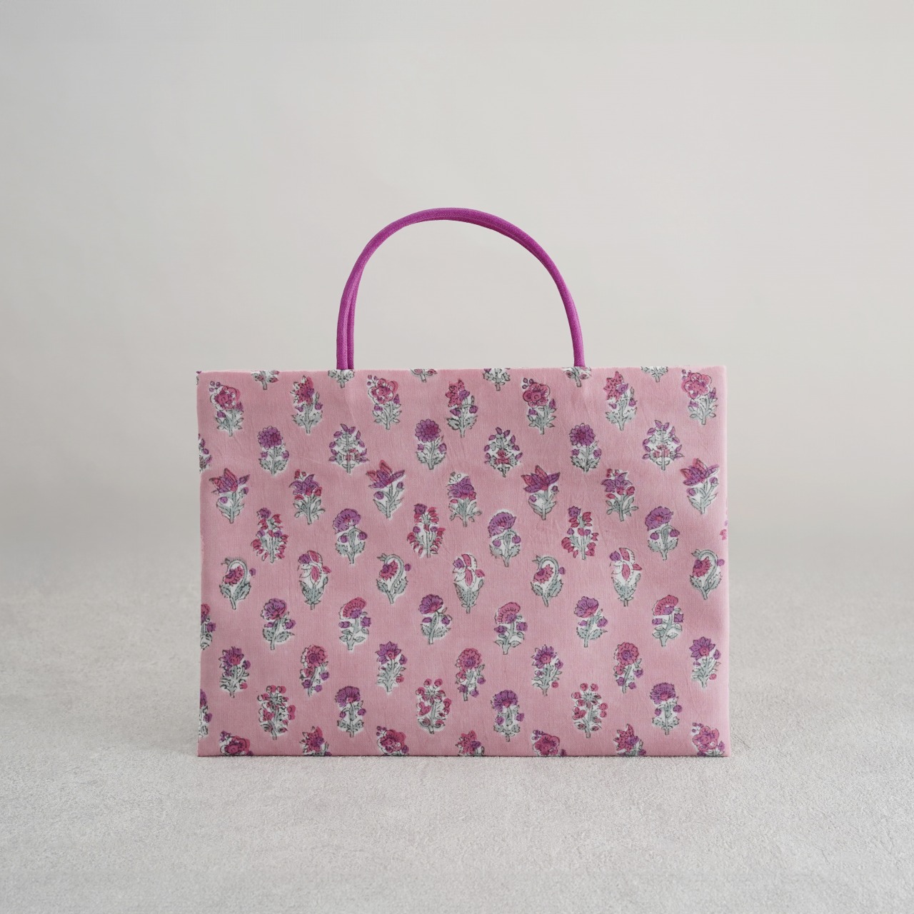 カラフル茶礼袋116　インド型押し更紗　野の花の画像