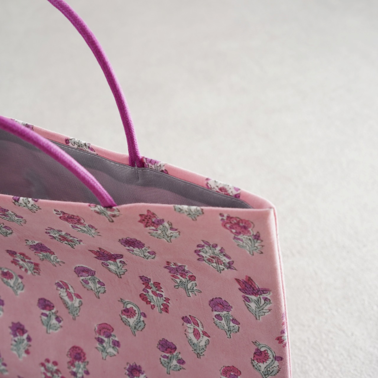 カラフル茶礼袋116　インド型押し更紗　野の花の画像