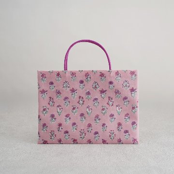 カラフル茶礼袋116　インド型押し更紗　野の花の画像