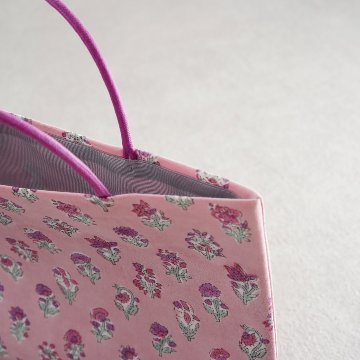 カラフル茶礼袋116　インド型押し更紗　野の花の画像