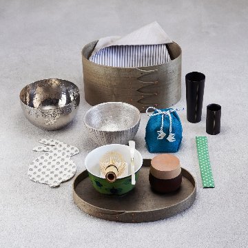 おもてなし茶箱「オーバルボックス」×〈ジノリ1735〉オリエンテイタリアーノ/マラキーテの画像