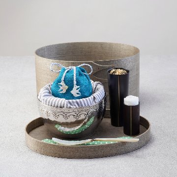 おもてなし茶箱「オーバルボックス」×〈ジノリ1735〉オリエンテイタリアーノ/マラキーテの画像