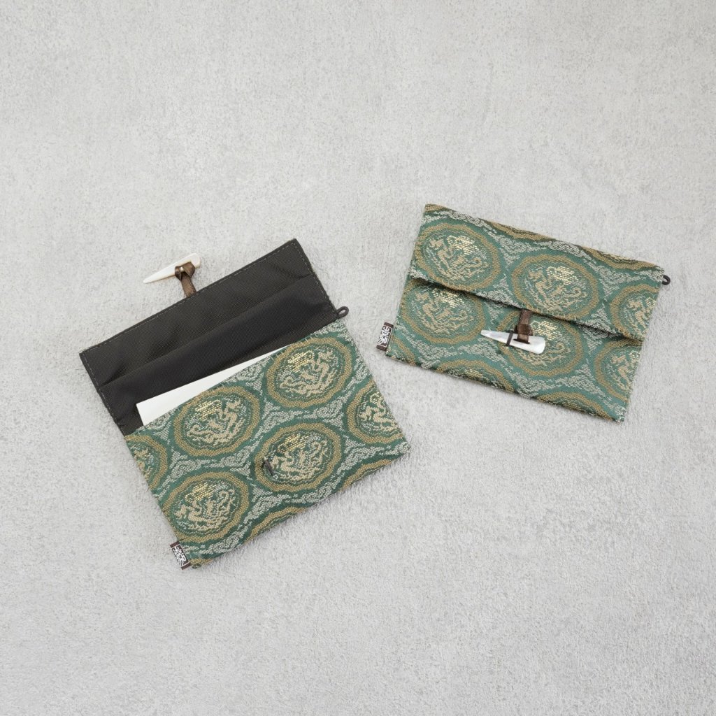 小茶巾入れ34　緑龍文の画像