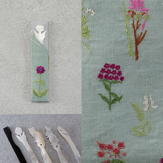 福楊枝入れ＋福楊枝　161花刺繍の画像