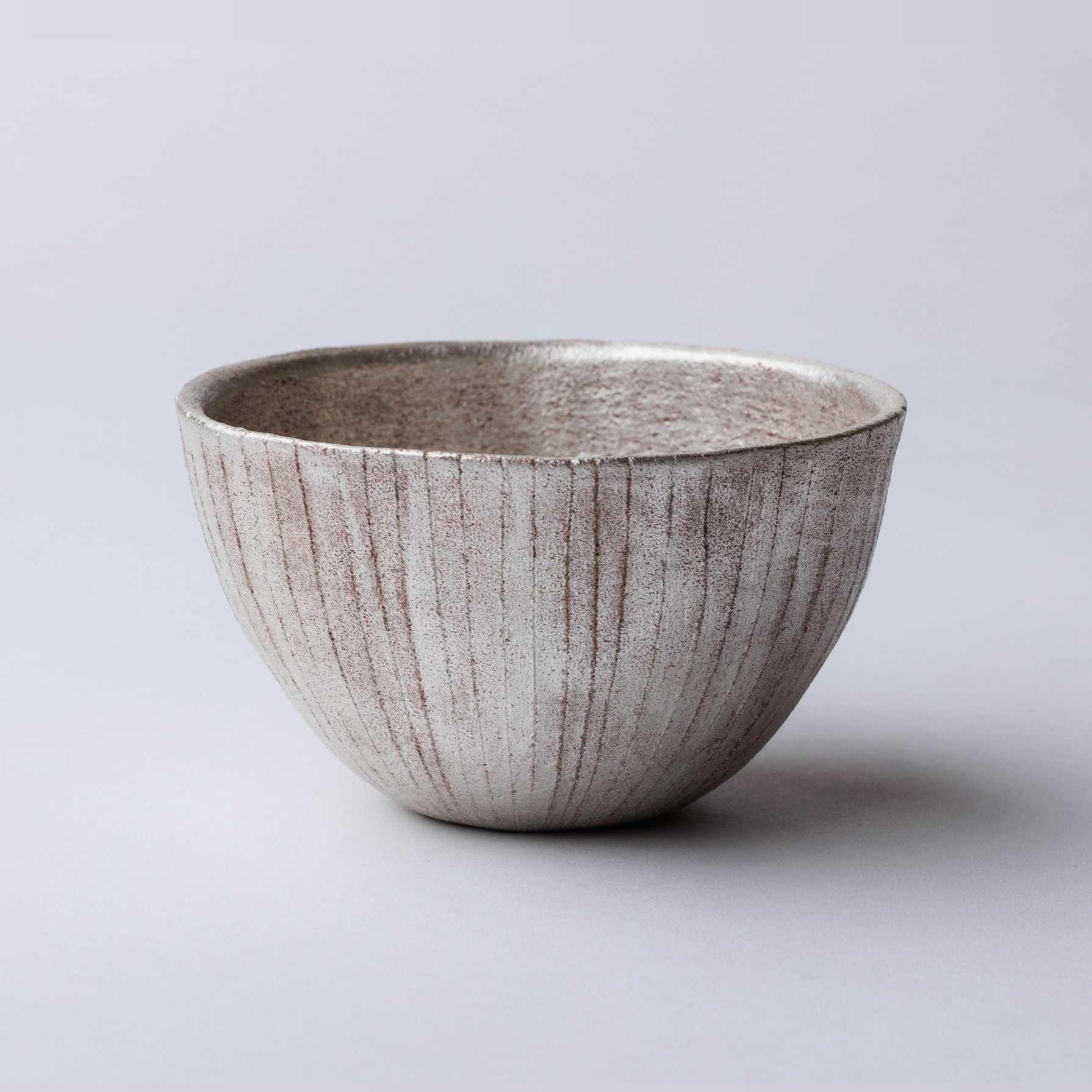 青花の茶籠　銀と染付の画像