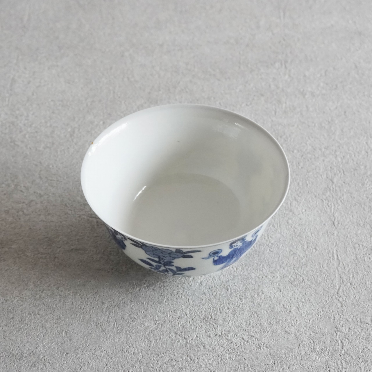 青花の茶籠　銀と染付の画像