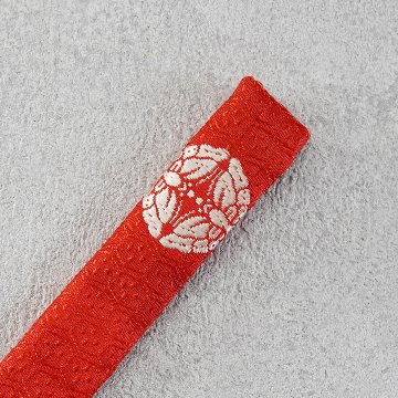 茶杓袋S・M(15cm用)40　正絹　向蝶丸文の画像