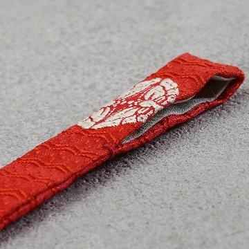 茶杓袋S・M(15cm用)40　正絹　向蝶丸文の画像