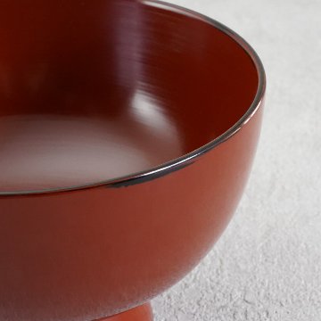 根来合鹿椀　朱4.8寸の画像