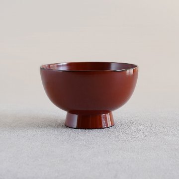 根来合鹿椀　朱4.8寸の画像