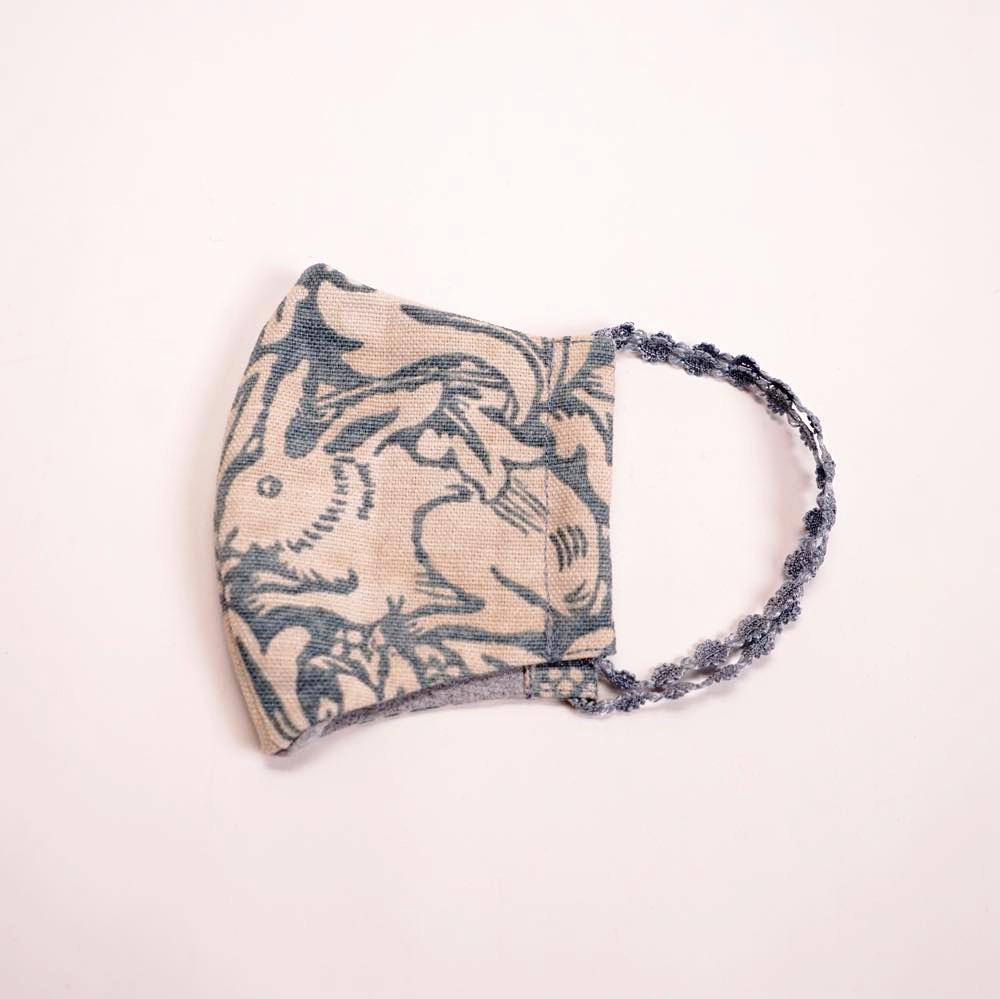 茶礼マスク（イギリス生地）+紙小茶巾セット　画像