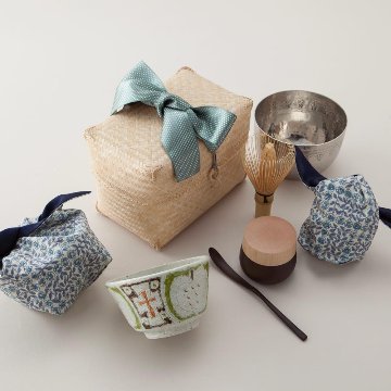 はじめての茶籠「きららS(ナチュラル)」　リバティプリント＋茶杓袋プレゼント画像