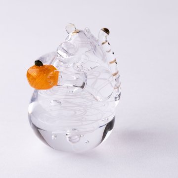 北形槙子ガラスの干支「橙どうぞ」画像