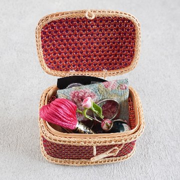 小さな小さなお裁縫かご　桐箱入の画像