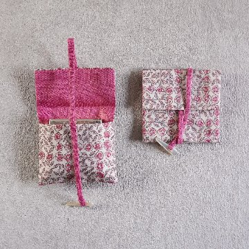 茶巾箱袋05　リバティ　ピンクの画像