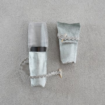 茶筅筒袋07　仏ベルベット　グリーンの画像