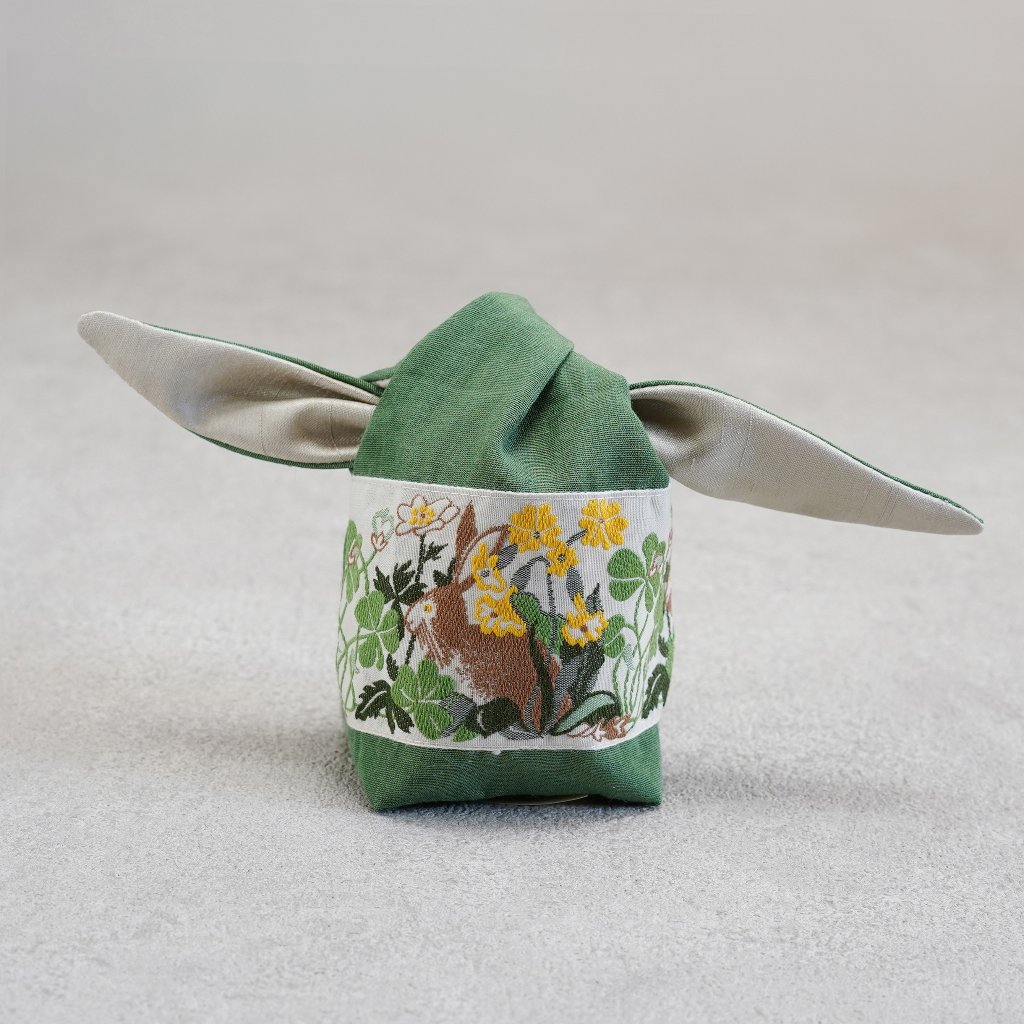 茶器袋　大津型09 チロリアンテープ　うさぎの画像