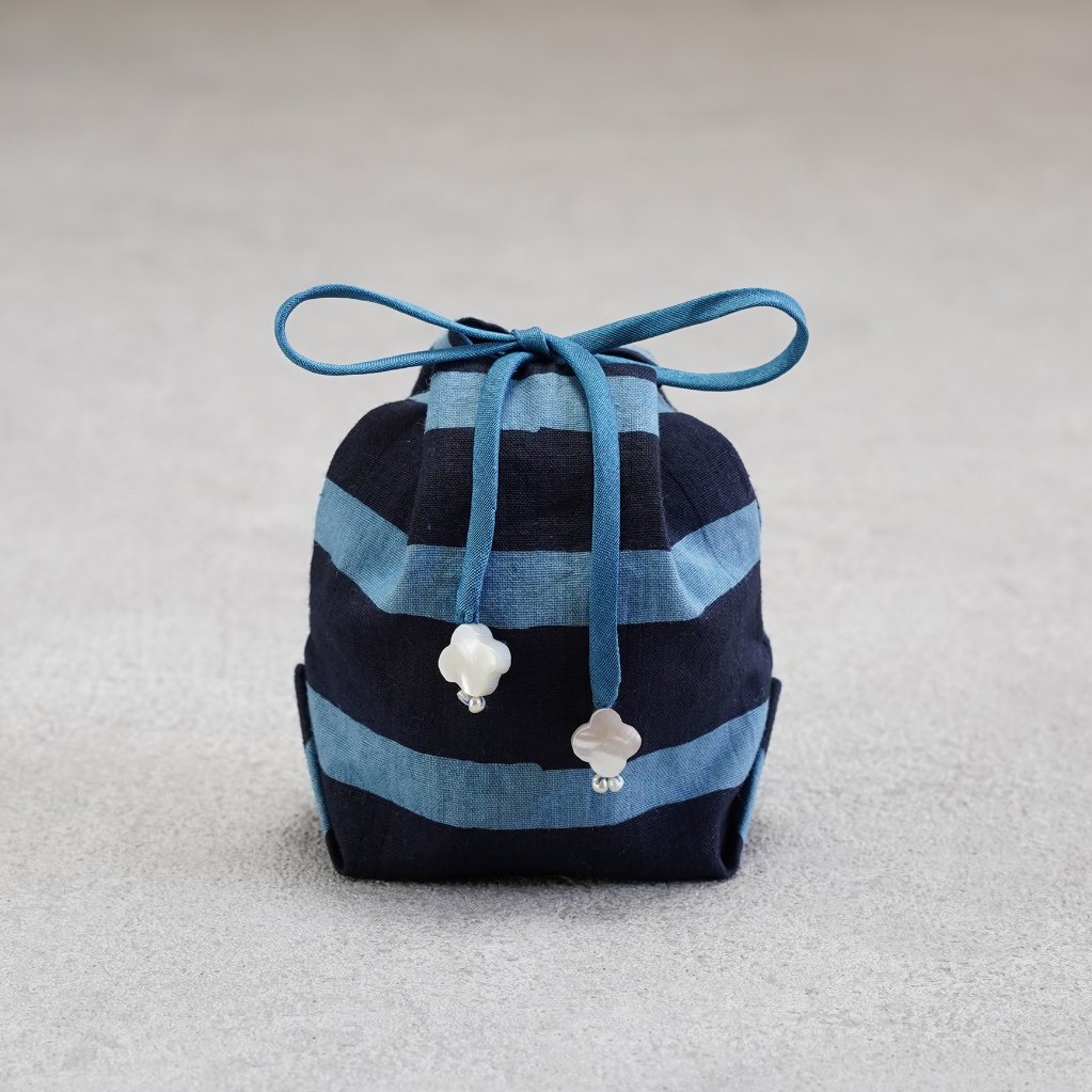 茶器袋 巾着型30　インド型押し更紗の画像