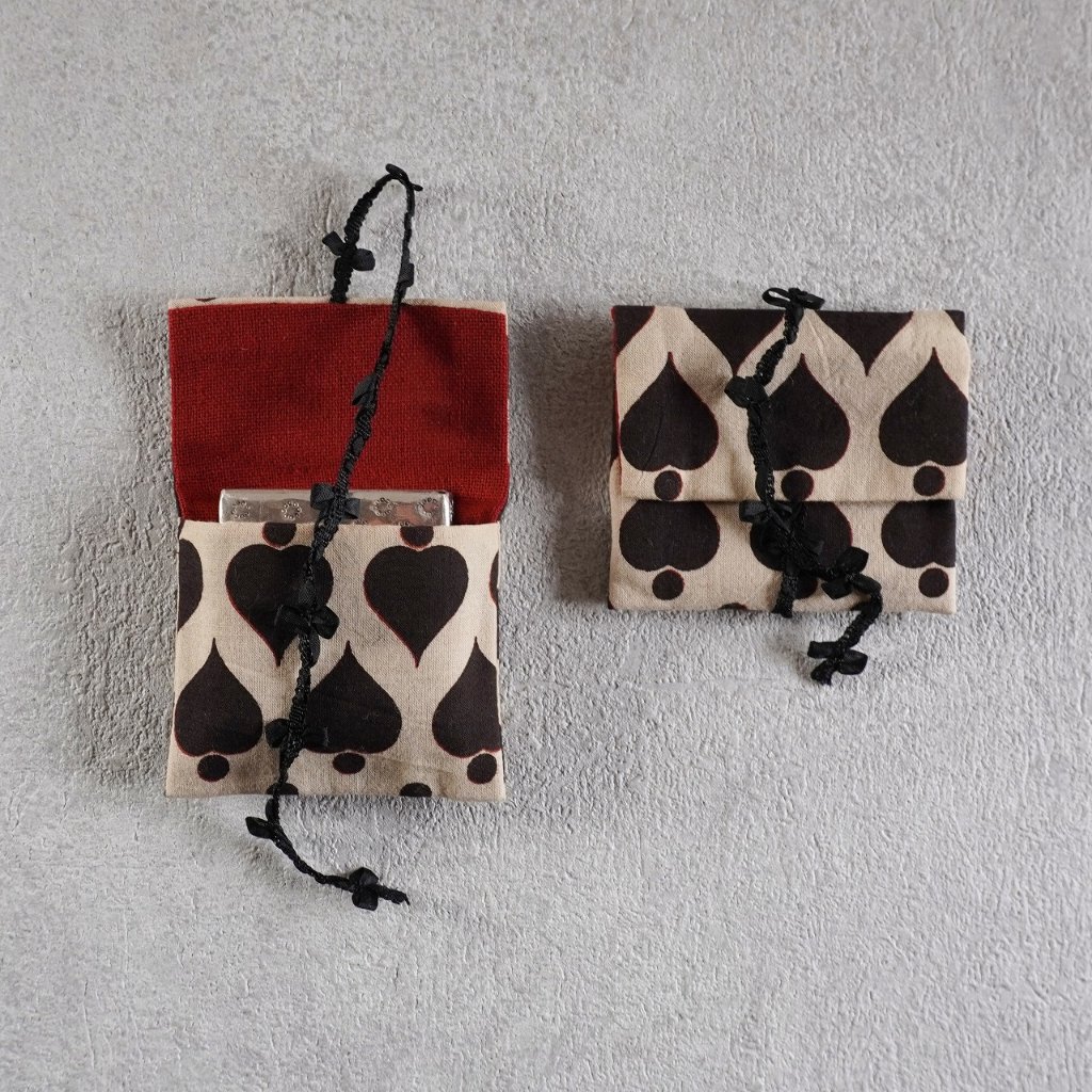 茶巾箱袋12　インド型押し更紗の画像