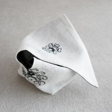 茶碗袋S 40　刺繍モノトーンの画像