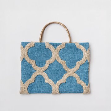 茶礼袋26　NY　Mood Fabrics　モロッカン青茶の画像