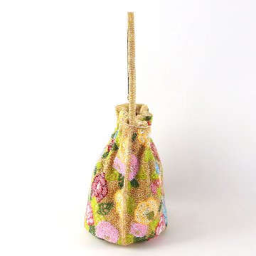 プリントビーズ巾着型 2WAYポシェットの画像