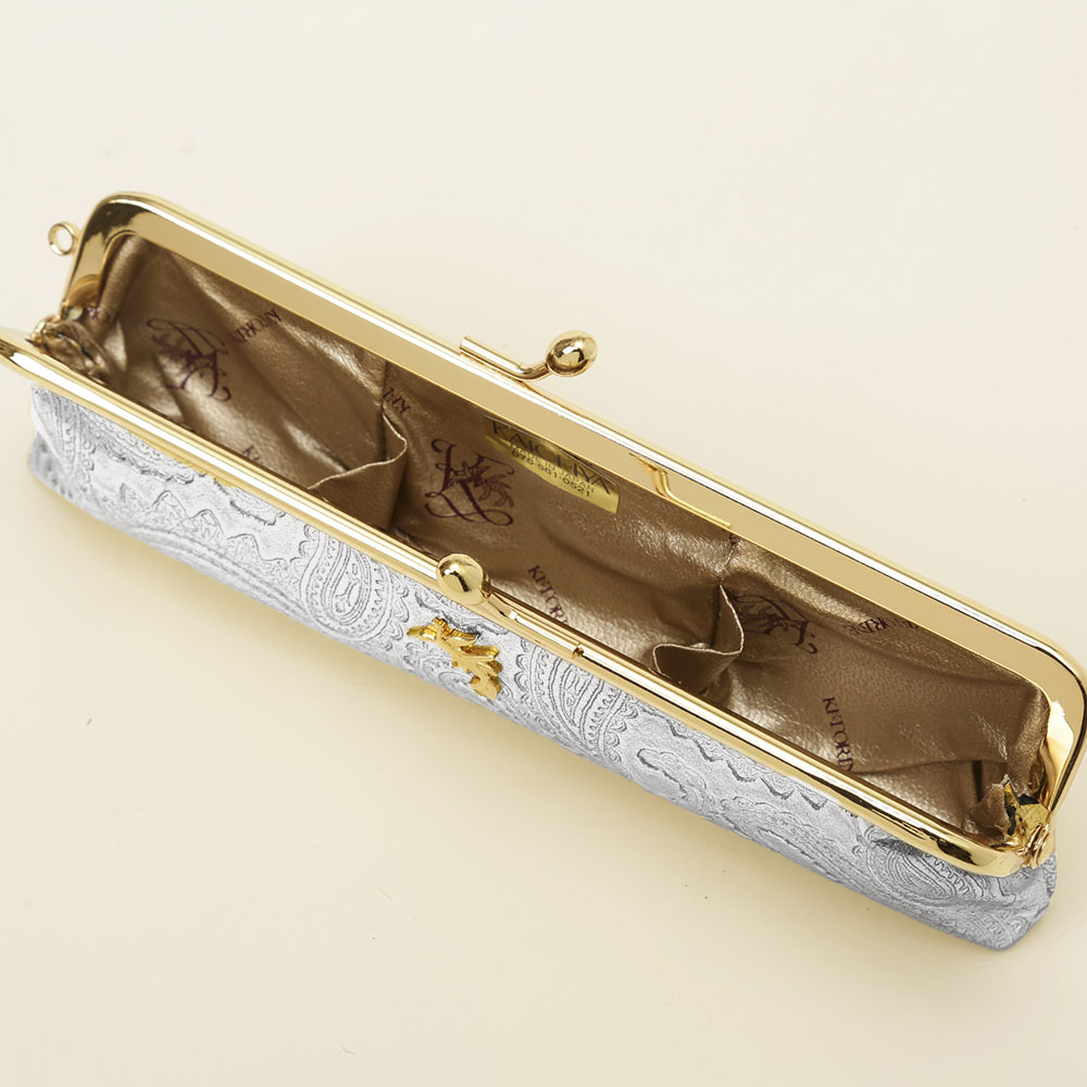 ペイズリー 横長小銭入れの画像