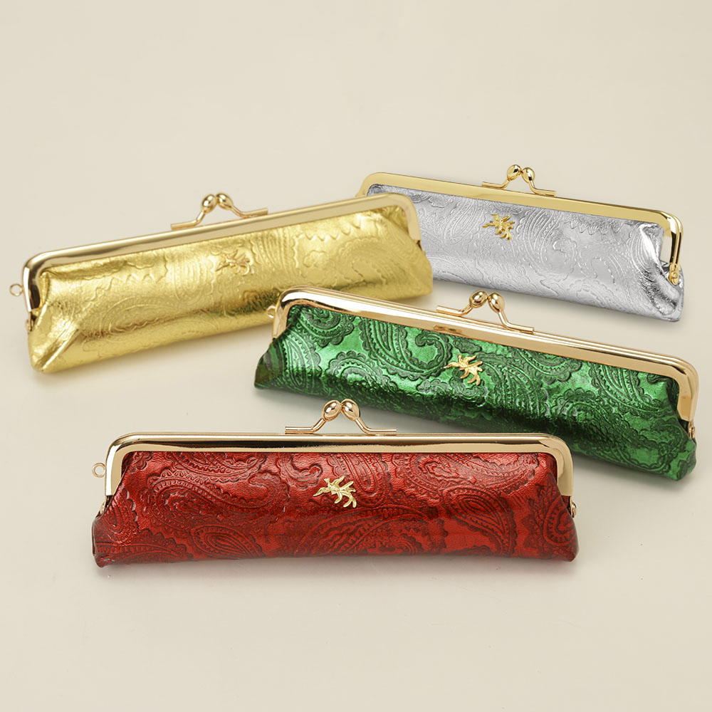 ペイズリー 横長小銭入れの画像