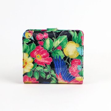 牛革エナメル加工 二つ折れ財布の画像