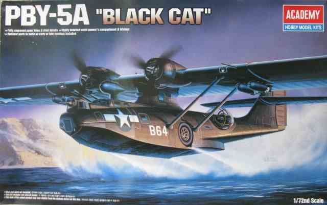  アカデミー 1/72 PBY-5A カタリナ ブラック キャット プラモデル AC12487の画像