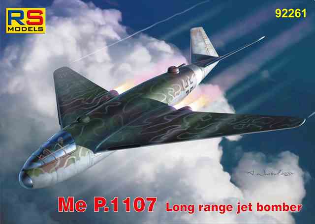 RSモデル92261　 ドイツ空軍 メッサーシュミット Me P.1107 長距離ジェット爆撃機 KG54 1946　1/72スケール　プラモデルキットの画像