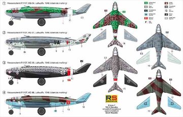 RSモデル92261　 ドイツ空軍 メッサーシュミット Me P.1107 長距離ジェット爆撃機 KG54 1946　1/72スケール　プラモデルキットの画像