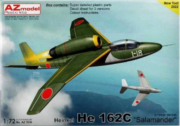 AZモデル 1/72 ハインケル He 162C サラマンダー 外国仕様 プラモデル AZ7835の画像