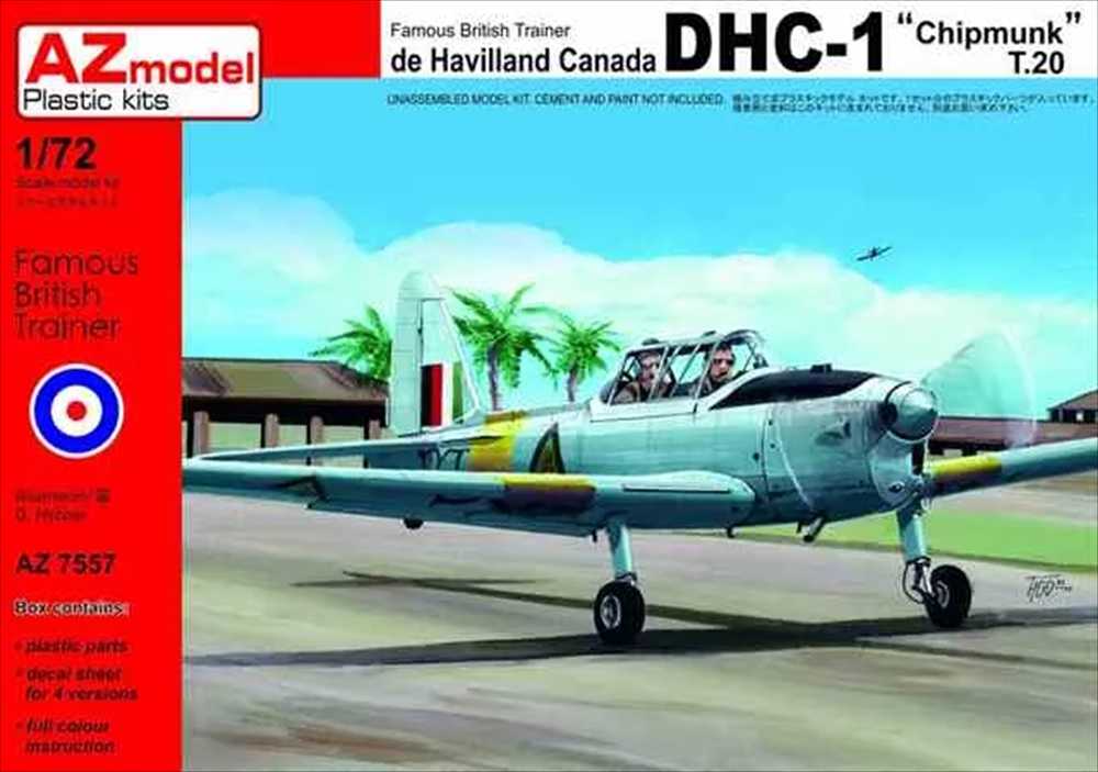 AZモデル 1/72 デ・ハビランド・カナダ DHC-1 チップマンク T.20 プラモデル AZ7557の画像