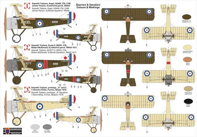 KPモデル 1/72 ソッピース トリプレーン イギリス海軍航空隊 プラモデルキット KP0338 の画像