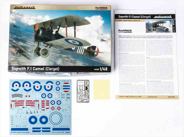 エデュアルド 1/48 ソッピース F.1 キャメル (クレルジェエンジン) プロフィパック プラモデル ED82172の画像