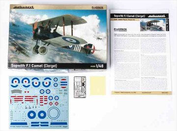 エデュアルド 1/48 ソッピース F.1 キャメル (クレルジェエンジン) プロフィパック プラモデル ED82172の画像
