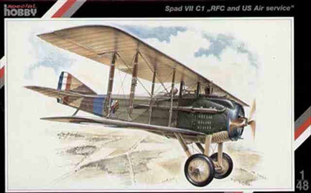 スペシャルホビー48010 米・スパッドVII C1戦闘機　ビドル大尉機　1/48スケール　プラモデルキットの画像