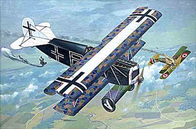 ローデン 1/48 独・フォッカー D.VIIF 戦闘機（OAW中期型）WW-�T プラモデル RO418 旧価格の画像
